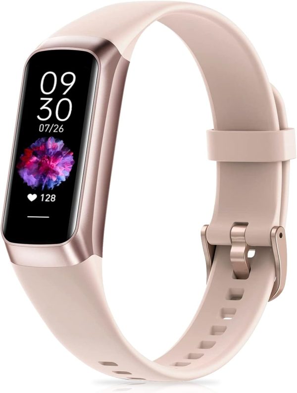 Fitness Tracker Watch with Heart Rate Monitor, Activity Tracker with Pedometer, Sleep Monitor, Calories & Step Counter, 5ATM Waterproof Smart Watch for Women Men Health Fitness Watch for Sports